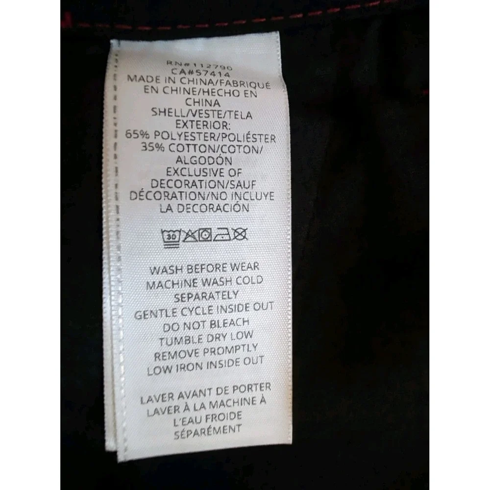 True Religion Men's Baggy Cargo Pants 108335 Size 38 Jet Black Red Stitching NWT